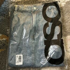 NWT ASOS DESIGN denim midi skirt with split hem size UK 18 US 14